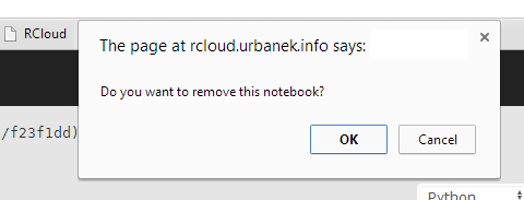 Confirm Notebook Deletion Dialog Box